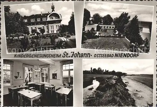 Niendorf Ostseebad Kindergenesungsheim St Johann Stube Strandpartie Kat. Timmendorfer Strand