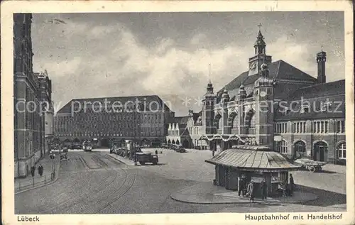 Luebeck Hauptbahnhof Handelshof Kat. Luebeck