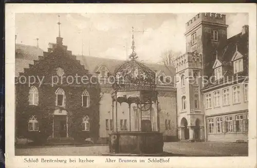 Itzehoe Schloss Breitenburg mit Brunnen Kat. Itzehoe