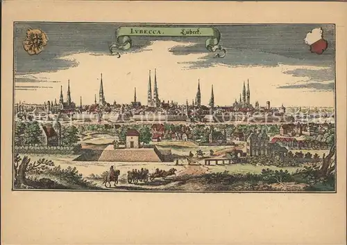 Luebeck Gesamtansicht Kat. Luebeck