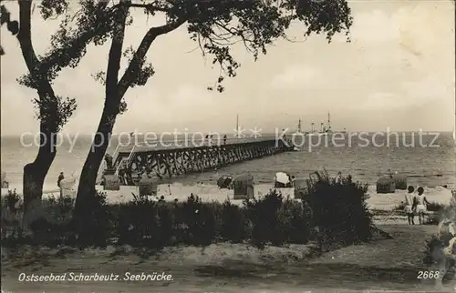 Scharbeutz Ostseebad Seebruecke Strand Kat. Scharbeutz