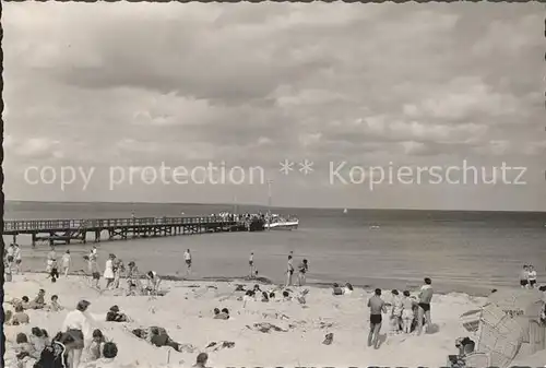 Scharbeutz Ostseebad Strand Seebruecke Kat. Scharbeutz