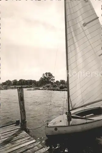 Ratzeburg Anleger Segelboot Freibad Kat. Ratzeburg