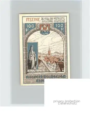 Itzehoe 100 Pfennig Schein Kat. Itzehoe