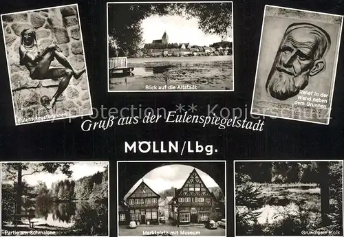 Moelln Lauenburg Altstadt Eulenspiegelbrunnen Schmalsee Marktplatz Museum  Kat. Moelln