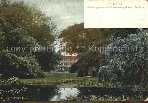 Eutin Schlossgarten Grossherzogliches Schloss Kat. Eutin