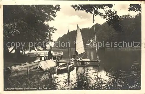 Malente Gremsmuehlen Dieksee Segelboot Kat. Malente