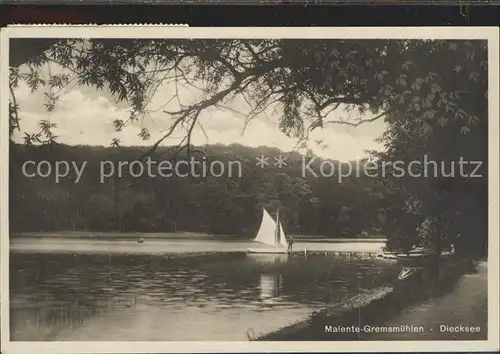 Malente Gremsmuehlen Diecksee Segelboot Kat. Malente