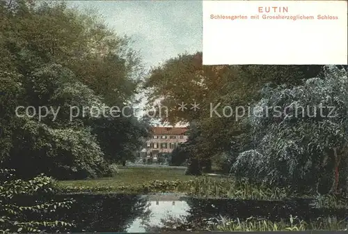 Eutin Schlossgarten mit Grossherzoeglichem Schloss Kat. Eutin