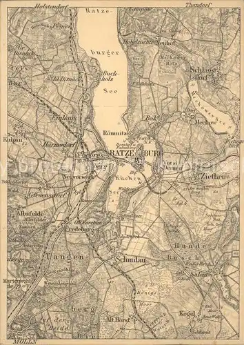 Ratzeburg Karte des Deutschen Reiches Kat. Ratzeburg