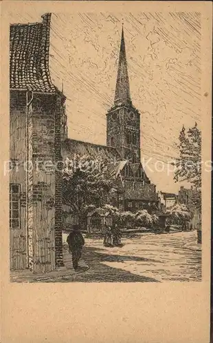 Luebeck Jacobikirche Kuenstlerkarte W. Schodde  Kat. Luebeck