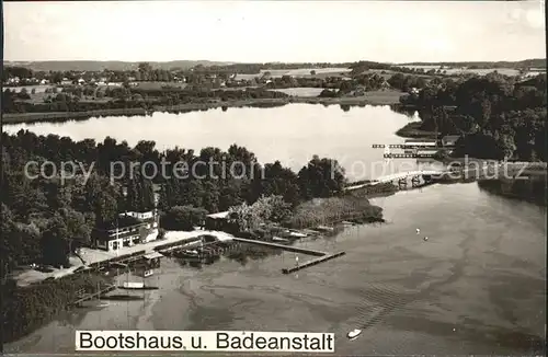 Eutin Bootshaus und Badeanstalt Fliegeraufnahme Kat. Eutin