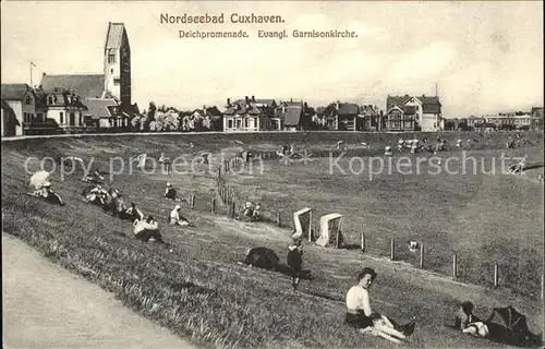 Cuxhaven Nordseebad Deichpromenade Evangelische Garnisonkirche Kat. Cuxhaven
