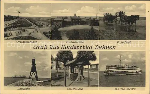 Duhnen Nordsee Wattenfahrt Dorfbrunnen Kinderkurheim Kat. Cuxhaven