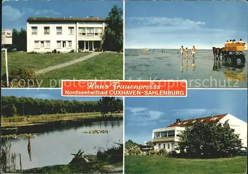 Sahlenburg Haus Frauenpreiss Wattwagen  Kat. Cuxhaven