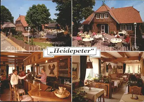 Hanstedt Nordheide Restaurant Cafe Heidepeter Gartenterrasse Theke Gastraum Kat. Hanstedt