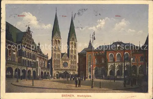 Bremen Rathaus Dom Boerse Kat. Bremen