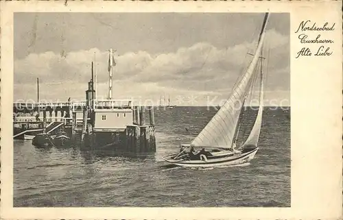 Cuxhaven Nordseebad Alte Liebe Segelboot Kat. Cuxhaven