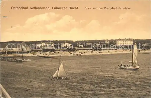 Kellenhusen Ostseebad Luebecker Bucht Blick von der Dampfschiffsbruecke Kat. Kellenhusen (Ostsee)