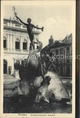 Bremen Teichmannsbrunnen Domshof Kat. Bremen