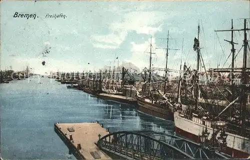 Bremen Freihafen Segelschiffe Kat. Bremen