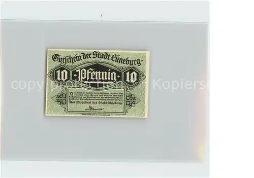 Lueneburg Der alte Krahn  10 Pfennig Kat. Lueneburg