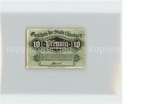 Lueneburg Der alte Krahn 10 Pfennig Kat. Lueneburg