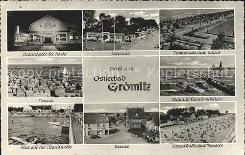 Groemitz Ostseebad Strandhalle Kursaal Promenade Landungsbruecke Markt /  /