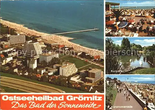 Groemitz Ostseebad Strand Kurpark Kurpromenade Hotels Fliegeraufnahme /  /