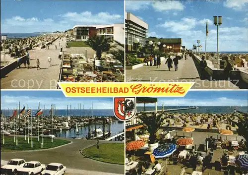 Groemitz Ostseebad Strand Promenade Yachthafen Restaurant Terrasse Ostseeheilbad /  /
