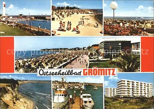 Groemitz Ostseebad Schwimmbad Strand Promenade Hohes Ufer Hotel Schiff /  /