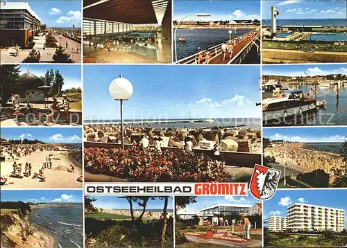 Groemitz Ostseebad Teilansichten Ostseeheilbad Strand Schwimmbad Kueste Minigolf /  /