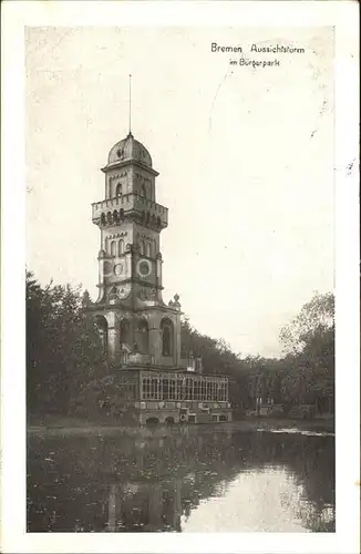 Bremen Aussichtsturm im Buergerpark Kat. Bremen