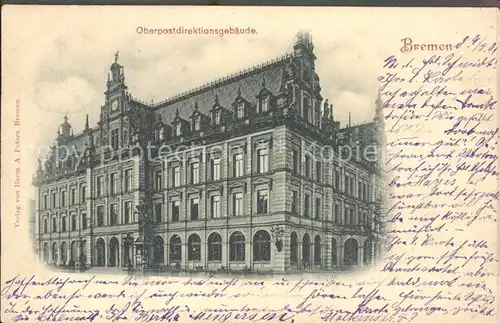 Bremen Postdirektionsgebaeude Kat. Bremen