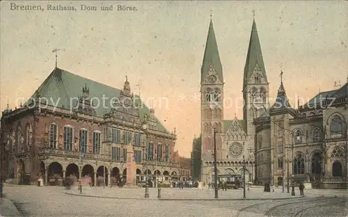 Bremen Rathaus Dom Boerse Kat. Bremen