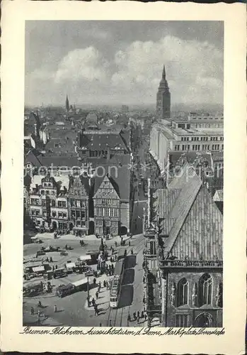 Bremen Blick vom Aussichtsturm des Doms Kat. Bremen