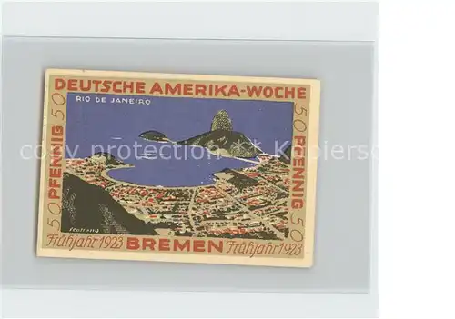 Bremen Deutsch Amerkia Woche Gutschein 50 Pfennig Kat. Bremen