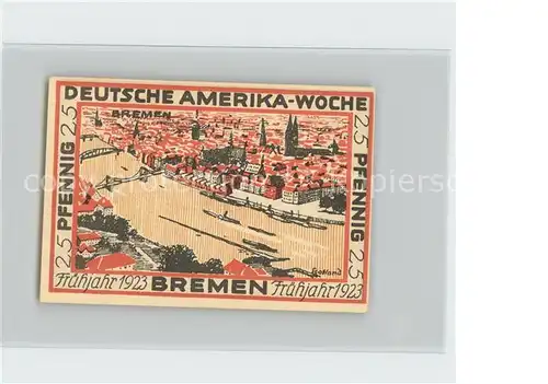 Bremen Deutsch Amerkia Woche Gutschein 25 Pfennig Kat. Bremen