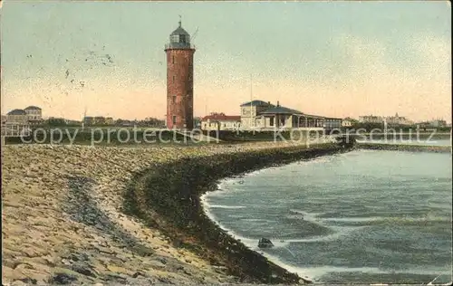 Cuxhaven Nordseebad Leuchtturm Seepavillon  Kat. Cuxhaven