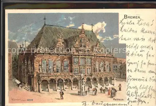 Bremen Rathaus Kuenstlerkarte  Kat. Bremen
