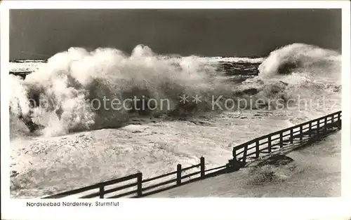 Norderney Nordseebad Sturmflut Kat. Norderney