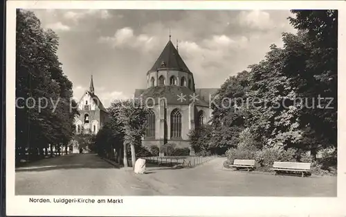 Norden Ostfriesland Luidgeri Kirche am Markt Kat. Norden