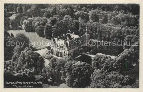 Norden Ostfriesland Fliegeraufnahme Schloss Luetelsburg Kat. Norden