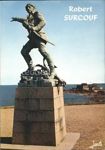 Saint Malo Ille et Vilaine Bretagne Robert Surcouf Denkmal Kat. Saint Malo