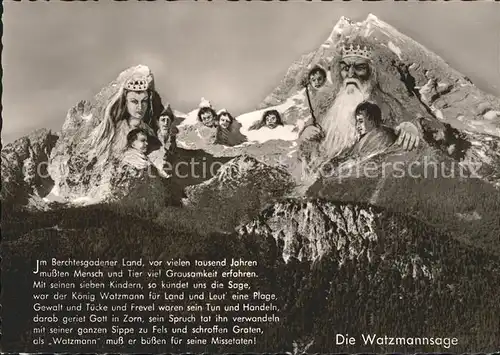 Berchtesgaden Watzmannsage sieben Kinder Koenig  Kat. Berchtesgaden