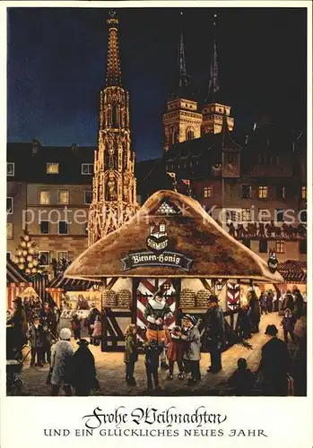 Nuernberg Christkindlesmarkt Tuerme St. Sebalduskirche  Kat. Nuernberg