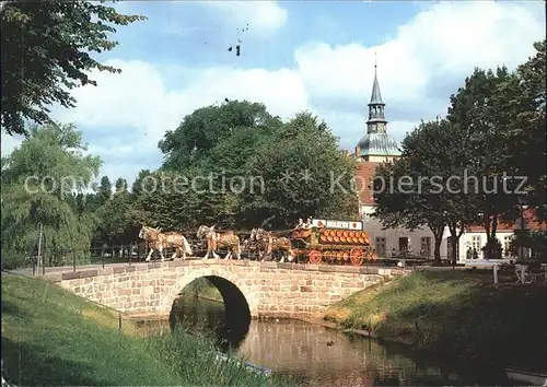 Friedrichstadt Eider Steinbruecke Holsten Edel Brauereigespann Kat. Friedrichstadt