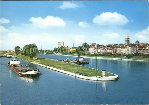 Schweinfurt Partie am Main Grossschifffahrtsstrasse Rhein Main Donau Kat. Schweinfurt