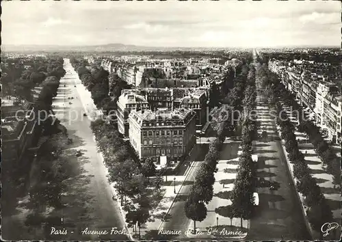 Paris Avenu Foch avec Avenue de la Gde Armee Kat. Paris