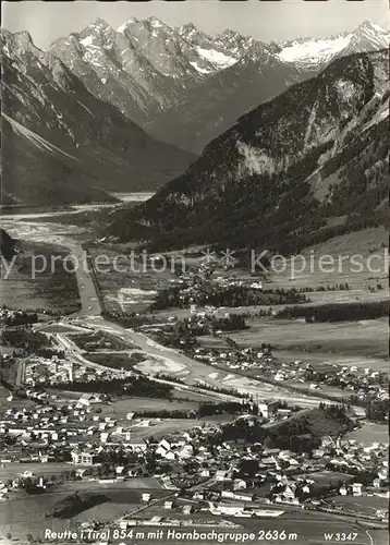 Reutte Tirol Totalansicht mit Hornbachgruppe Kat. Reutte